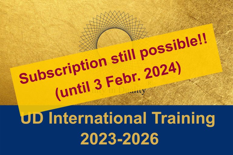 Subscription First UD International Training 2023-2026 still possible until 3 Febr. 2024